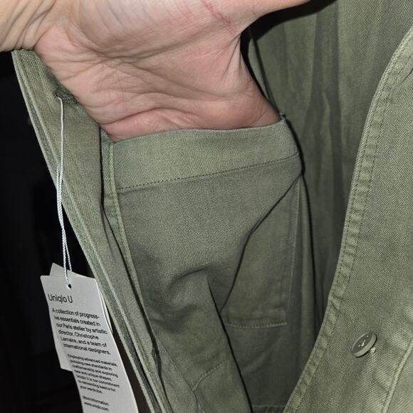 UNIQLO U Shirt Coat - Army Green - Size Small - NWT 0221 - Picture 9 of 10